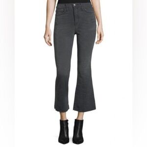 Current/elliott Women’s Jeans charcoal Size 23 Raw-hem Bootcut Ankle Crop Jeans